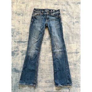 Miss Me Camo Sequin Rhinestone Embellished Boot Cut Jeans 30"